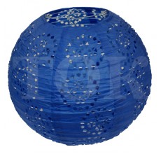 Бумажный фонарик с рисунком синий 25 см. 0924-2